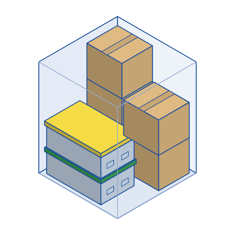 BOXタイプの収納例